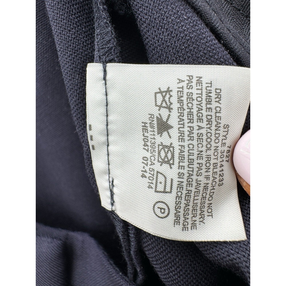 Tory Burch Women Size 12 Navy Wool Blend Wide Leg Crop Pants Career Dress‎ Work - Picture 6 of 7